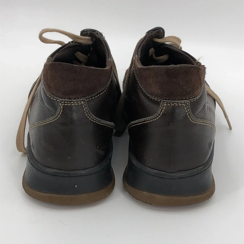 Johnston & Murphy Size 9 Lace Up Brown Leather with Suede Shoes Boots